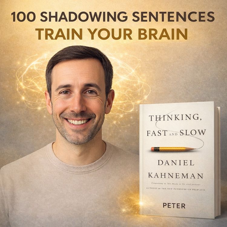 cover art for 100 Shadowing Sentences to Rewire Your Brain (Think Fast & Slow Training)