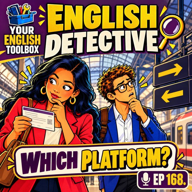 cover art for Which Platform? A Train Announcement Mystery | English Detective