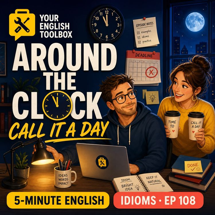 cover art for Around the Clock to Call It a Day: 4 Time Idioms in 5 Minutes
