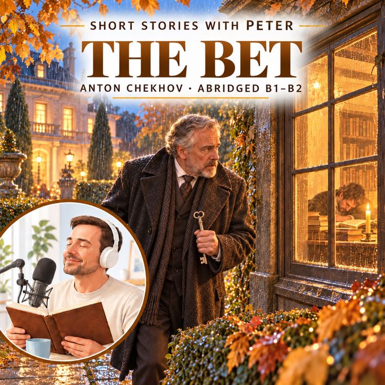 cover art for Short Stories with Peter: The Bet by Anton Chekhov (Abridged B1–B2 Level)