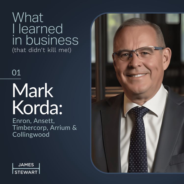 cover art for Mark Korda: Enron, Ansett, Timbercorp, Arrium & Collingwood