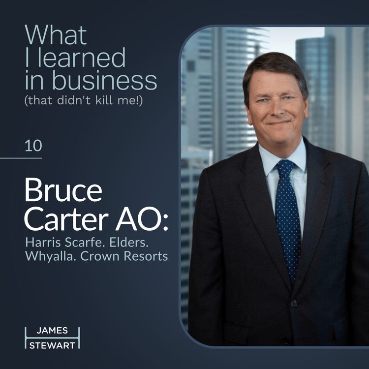 cover art for Bruce Carter AO: Harris Scarfe. Elders. Whyalla. Crown Resorts