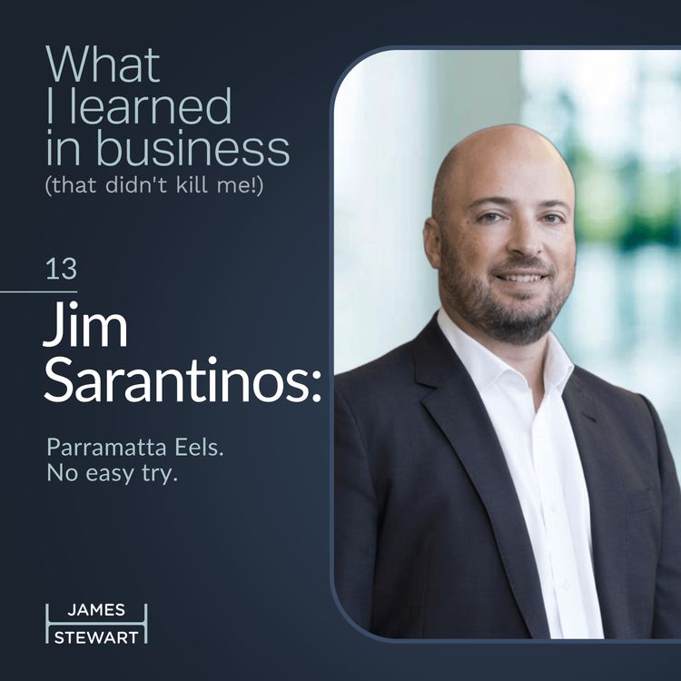 cover art for Jim Sarantinos: Parramatta Eels. No easy try.