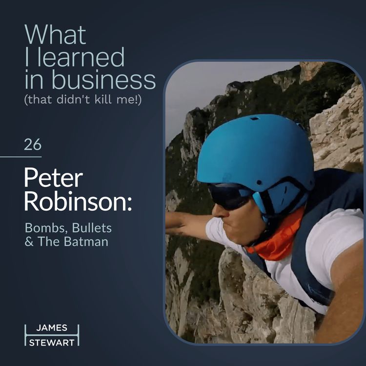 cover art for Peter Robinson: Bombs, Bullets & The Batman