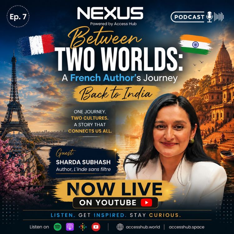 cover art for Ep.7 Between Two Worlds: A French Author’s Journey Back to India | Sharda SUBHASH