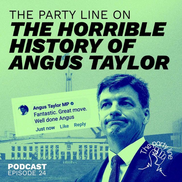 cover art for The Party Line on the Horrible History of Angus Taylor