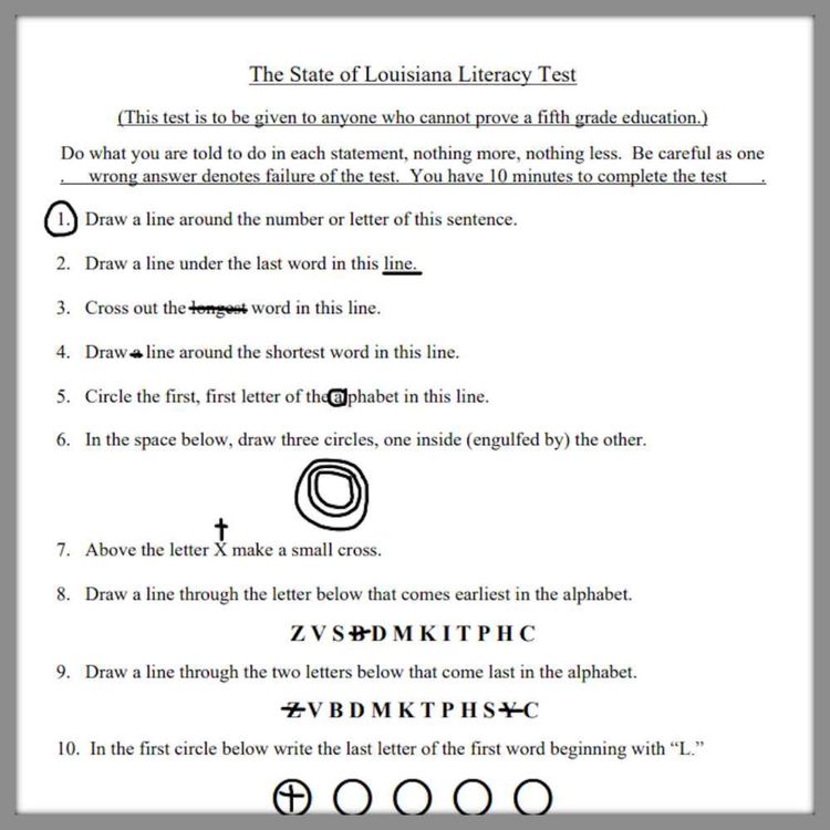 cover art for I took a Jim Crow Literacy Test