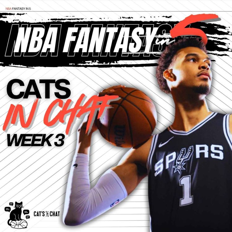 cover art for NBA FANTASY BASKETBALL | Cats in Chat | Flagg Tags, Tatum Truths & Wemby Complainers(!?)