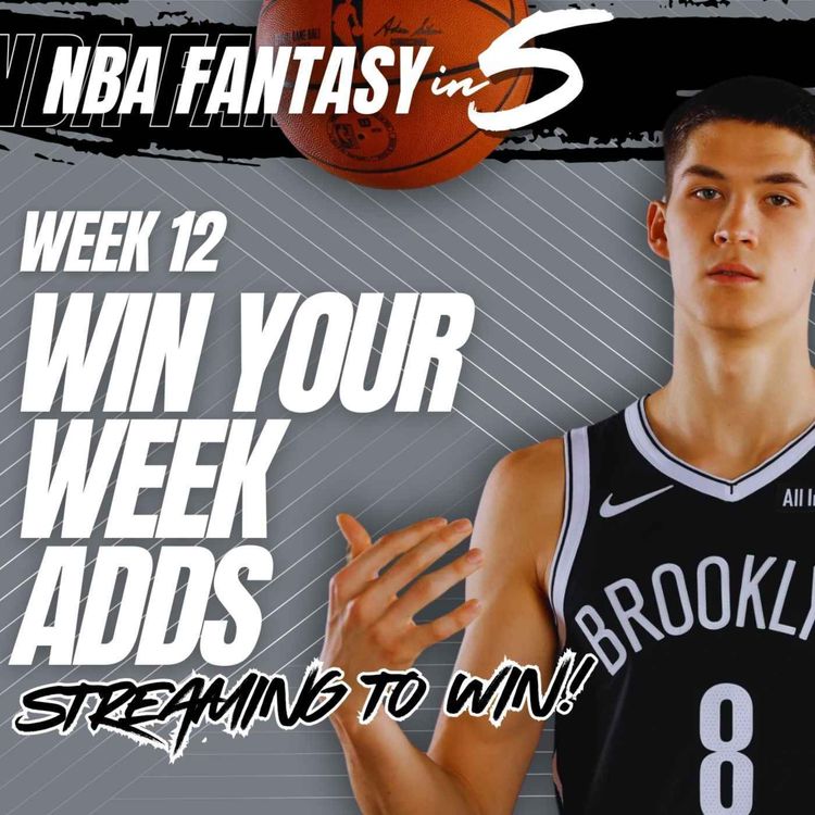 cover art for NBA FANTASY BASKETBALL | Week 12 WIN THE WEEK Streaming Show | Must Adds & More