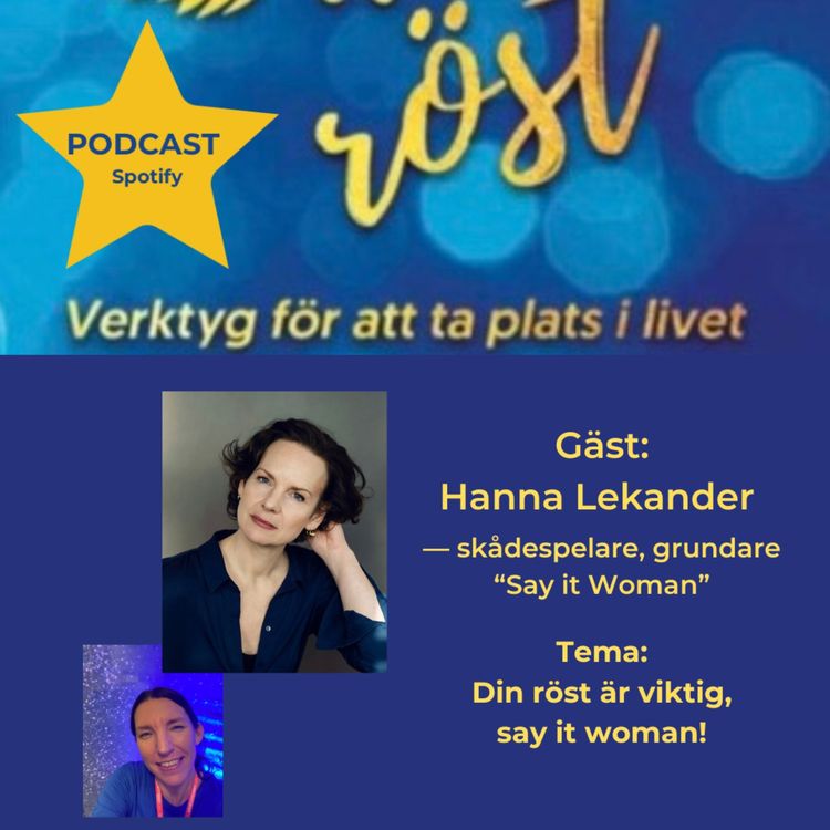 cover art for 76. Din röst är viktig - Say it woman. Gäst: Hanna Lekander