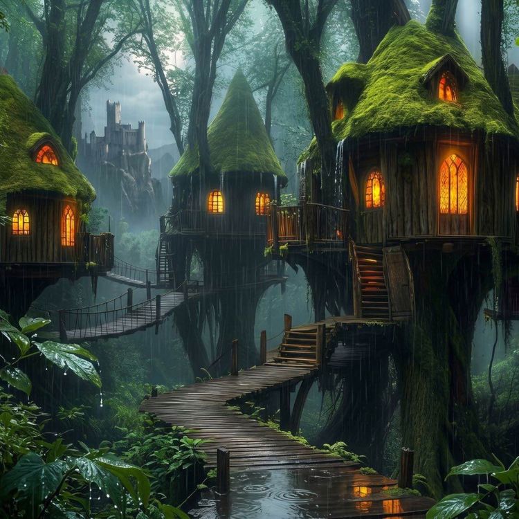 cover art for 🌧️🌲 موسیقی بیکلام باران و جنگل | خواب عمیق و ریلکسیشن شبانه