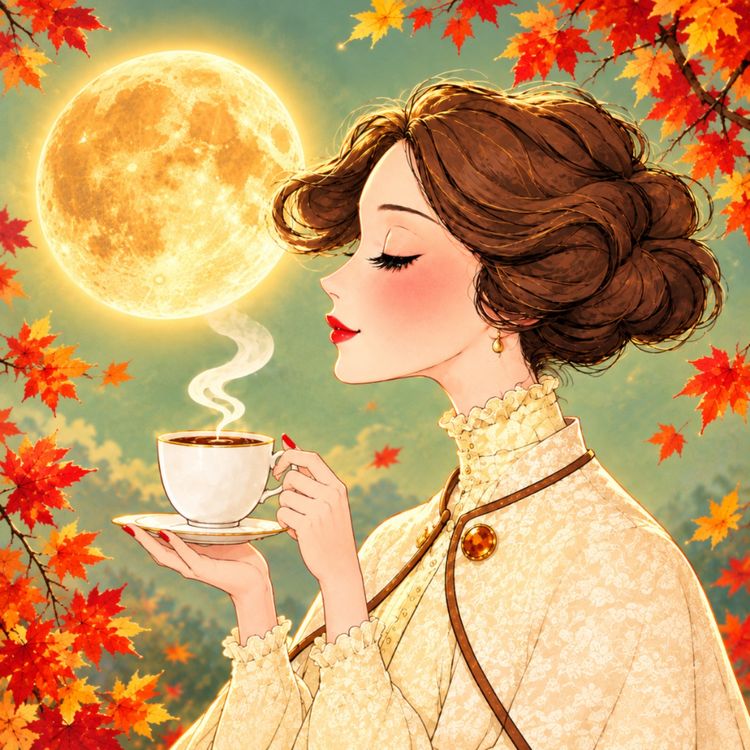 cover art for ماه پاییزی و فنجانی گرم ☕🍂 | جاز آرامش‌بخش شبانه برای قهوه، مهتاب و شب‌های دنج پاییزی