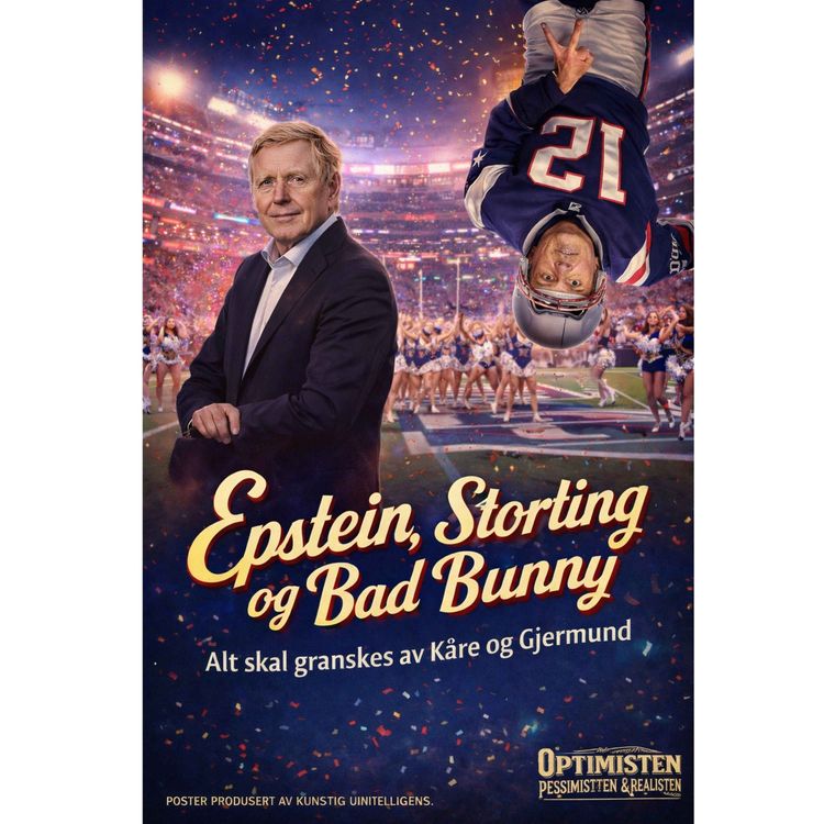 cover art for MANDAGSOPTIMIsTEN. UD og utenriksministre, Epstein og SuperBowl. Og tullet fra Tulsi. 