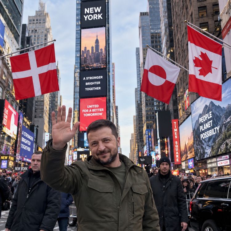 cover art for Trump møter Mette i New York: Og Zelenskij. Og Maine i main trouble.