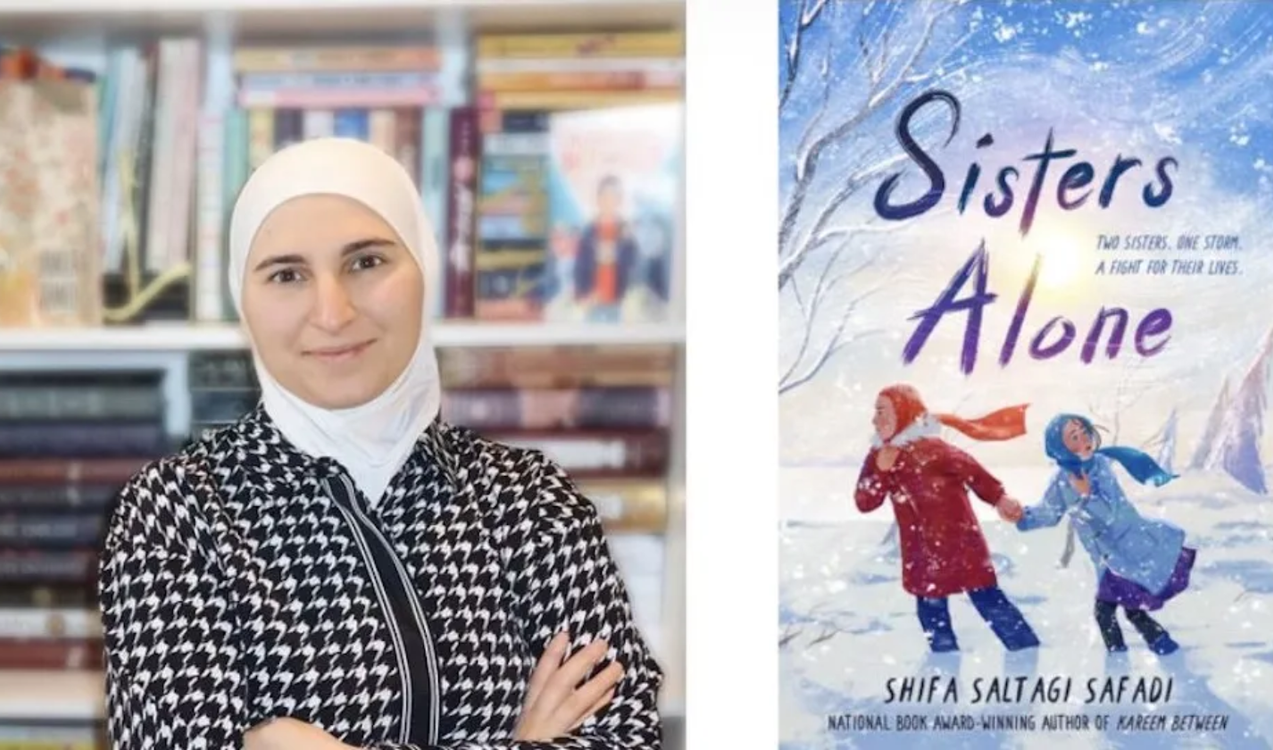 cover art for Shifa Saltagi Safadi on Sisters Alone, Kareem Between & Winning the National Book Award