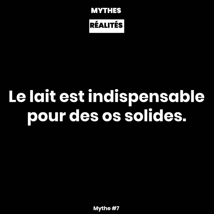 cover art for Mythe #7 — Le lait est indispensable pour des os solides