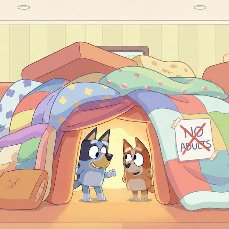 cover art for BLUEY 🏰 El Castillo de las Mantas y el Silencio: Un cuento sobre el respeto