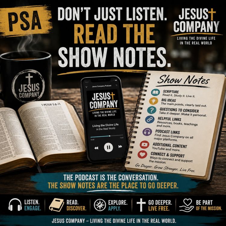 cover art for DON’T JUST LISTEN TO JESUS COMPANY. READ THE SHOW NOTES!