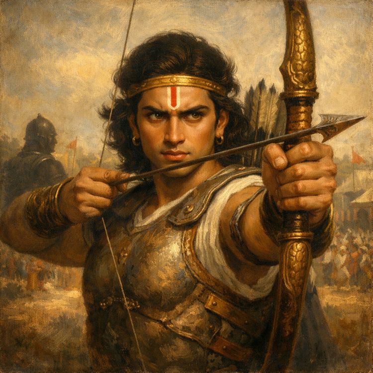 cover art for The Complete Story of Arjuna | From Thunder-Born Prince to Heaven's Edge