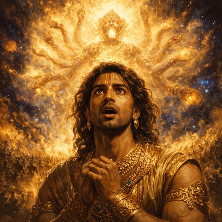 cover art for The Bhagavad Gita | Krishna's Answer on the Battlefield