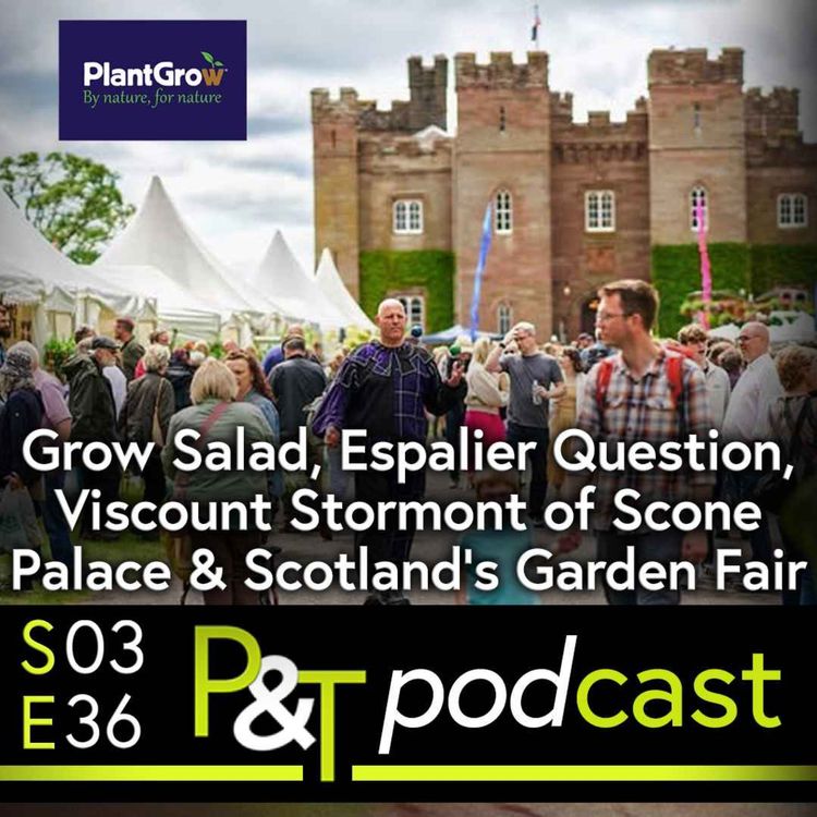 cover art for Grow Salads Like Toms and Cucumber, Espalier Fruit Tree Question Answered, plus Viscount Stormont of Scone Palace Joins Us