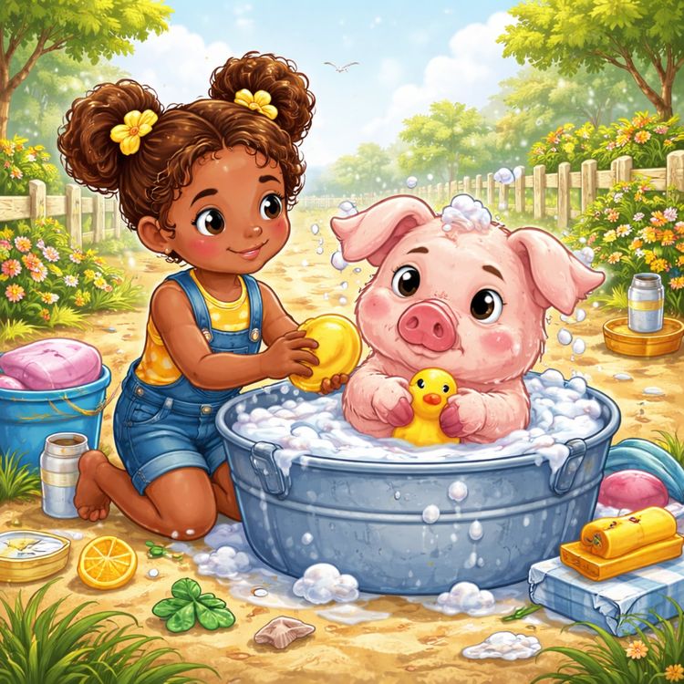 cover art for Perrie and the Pig That Didn’t Like Bath Time