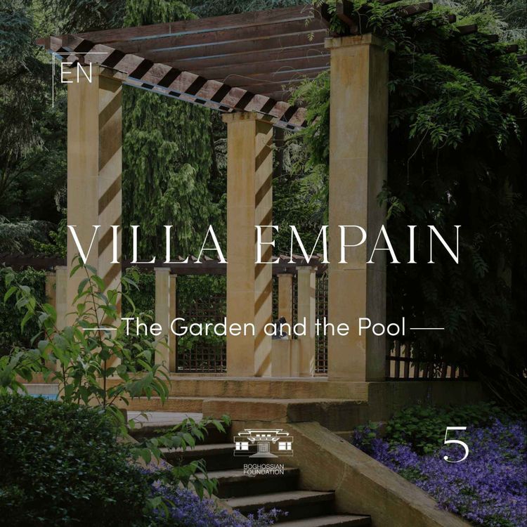 cover art for The garden and the Art Deco swimming pool