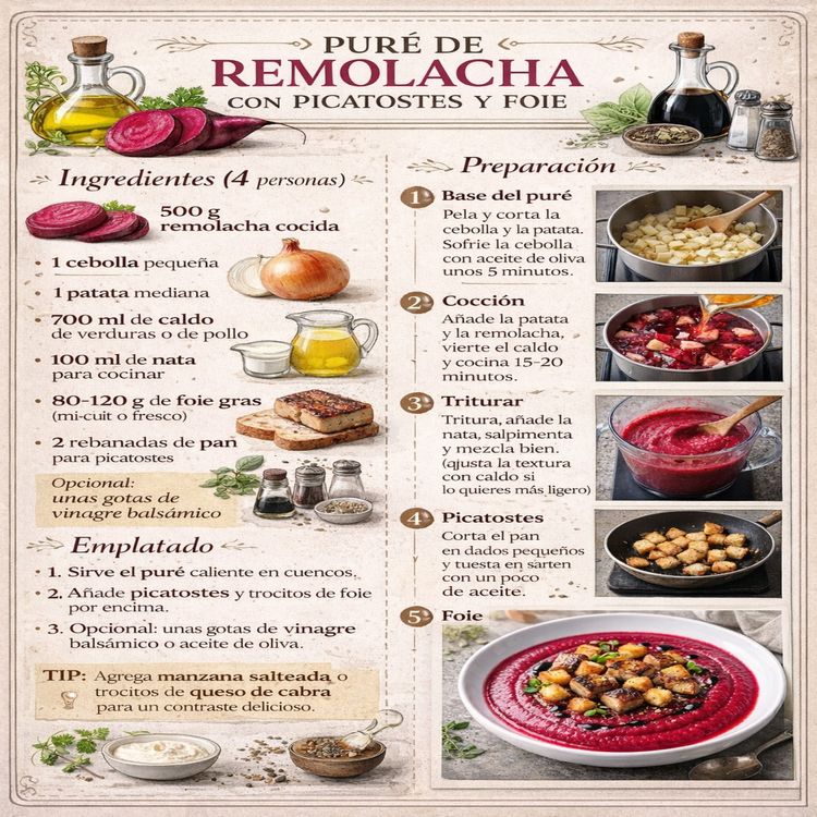 cover art for Puré de remolacha con picatostes y Foie