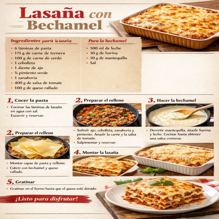 cover art for Lasaña con bechamel