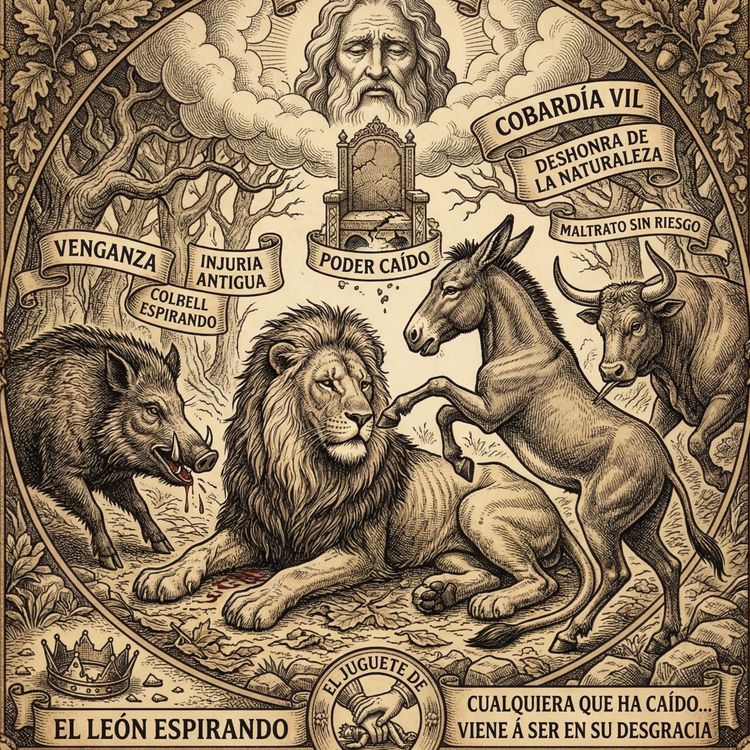 cover art for Un león viejo ✍ Fabula de Fedro