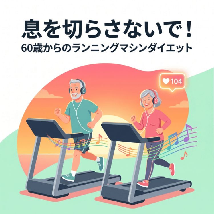 cover art for 【60代からのランニングマシン】息を切らして走るのが「もったいない」理由とは?脂肪が燃える理想の心拍数「104」の秘密