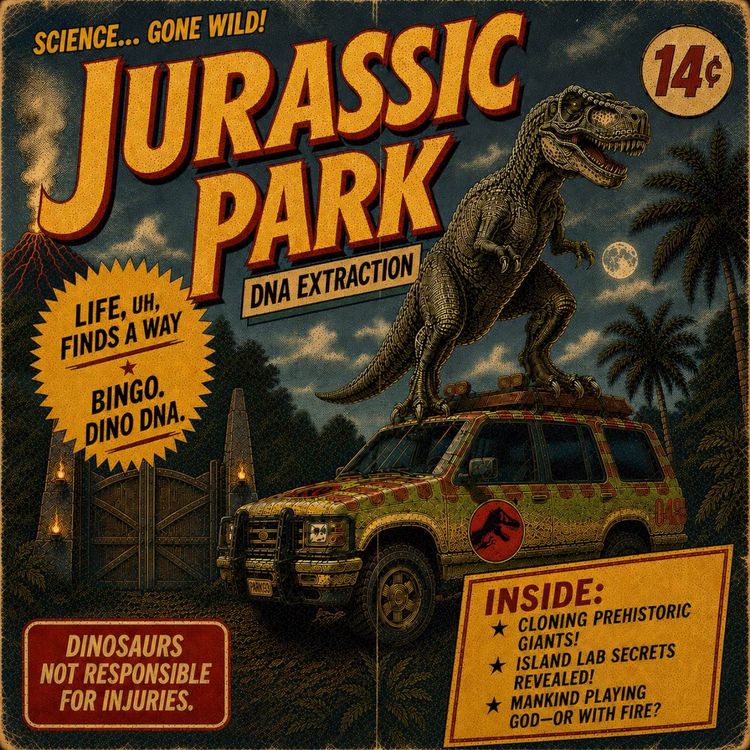 cover art for Is It Actually Possible to Bring Back Dinosaurs? Unearthing Ancient DNA, CRISPR, Chaos Theory in Jurassic Park with Astrobiologist Betül Kaçar