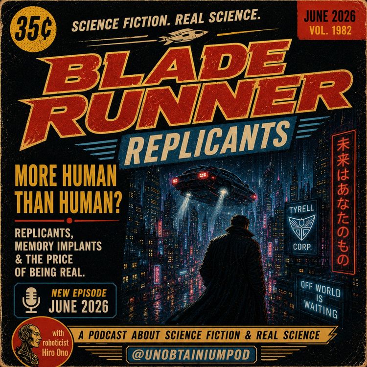 cover art for Can Robots Feel? Roboticist Hiro Ono joins us to explore consciousness, mortality, AI Robots, and what it means to be human as we discuss Ridley Scott’s thought-provoking sci-fi film Blade Runner. 