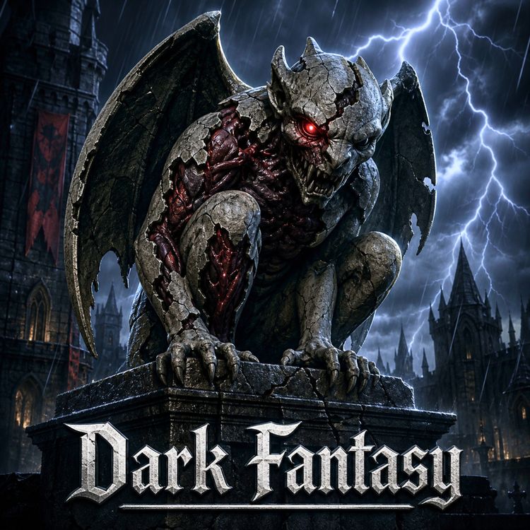 cover art for The Gargoyle’s Grin: A Night Of Ancient Terror | Dark Fantasy