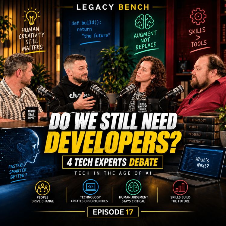 cover art for Will AI Replace Software Developers? Coding, Tech Jobs & the Future of AI | Legacy Bench