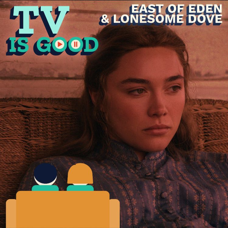cover art for East of Eden gives us Cain, Abel, and Florence Pugh