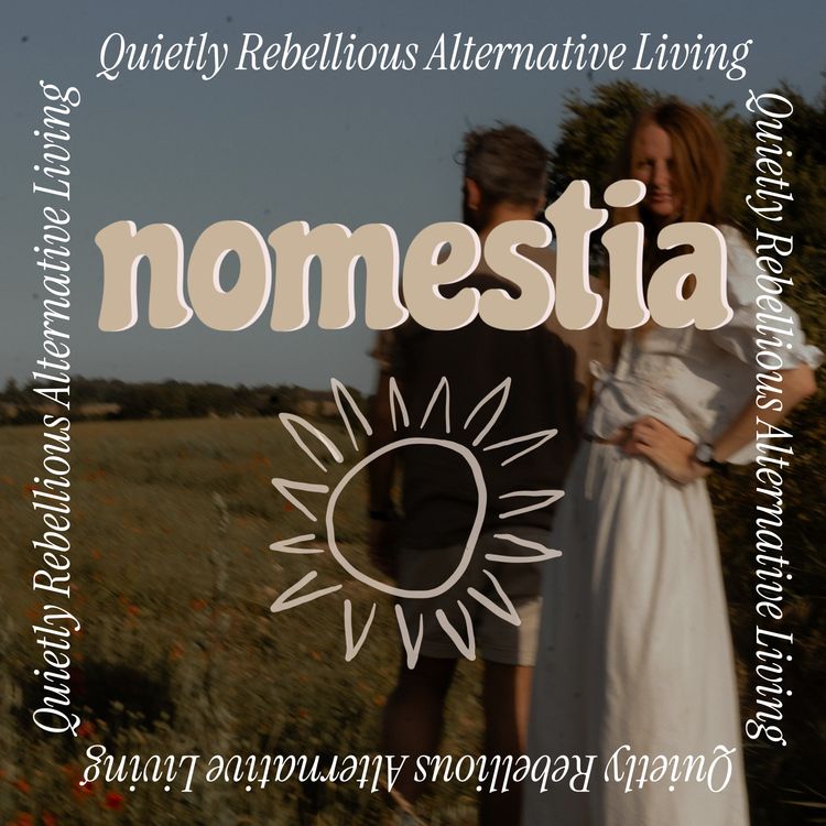 cover art for nomestia Alternative Living Diaries: a mule in trousers, eight puppies, and rocks on armpits