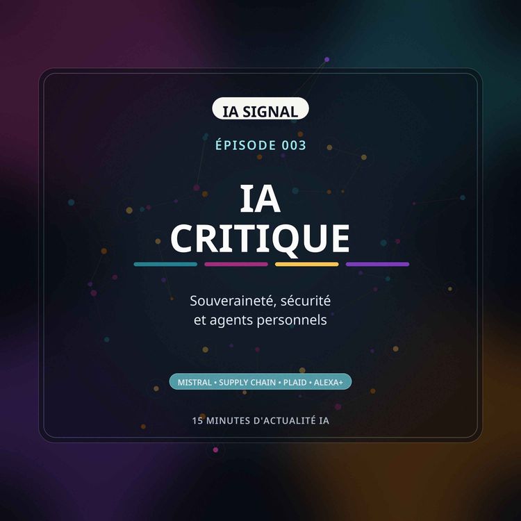 cover art for  IA critique : souveraineté, sécurité et agents personnels
