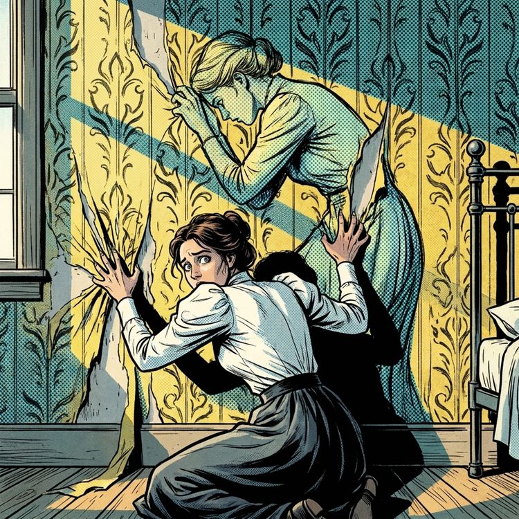 cover art for The Yellow Wallpaper: Gilman's Domestic Imprisonment