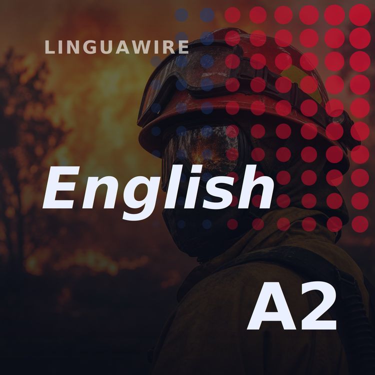 cover art for A2 English News | ,000 Flee Wildfires in France and Spain
