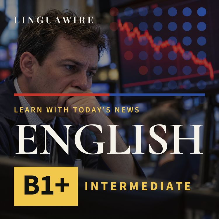 cover art for B1 English News | AI Stocks Slide 5.5% as Investors Rethink the Boom
