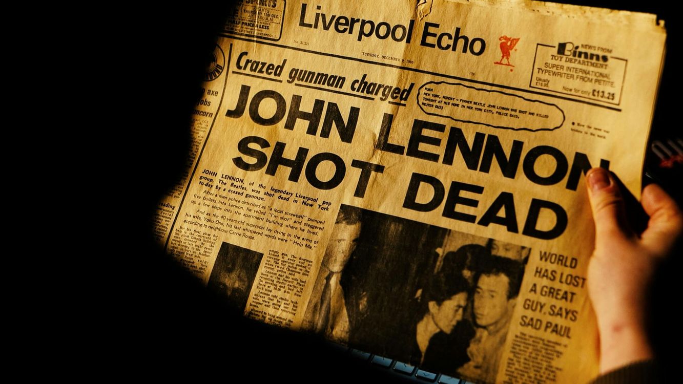 cover art for John Lennon: Peace, Fame, and Five Shots in the Dark