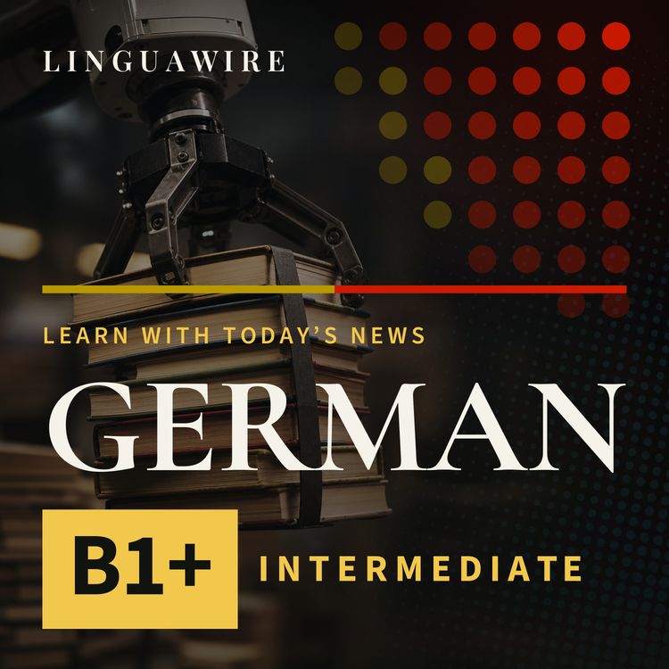 cover art for B1 German News | Why Are Secondhand Books Selling in Bulk?