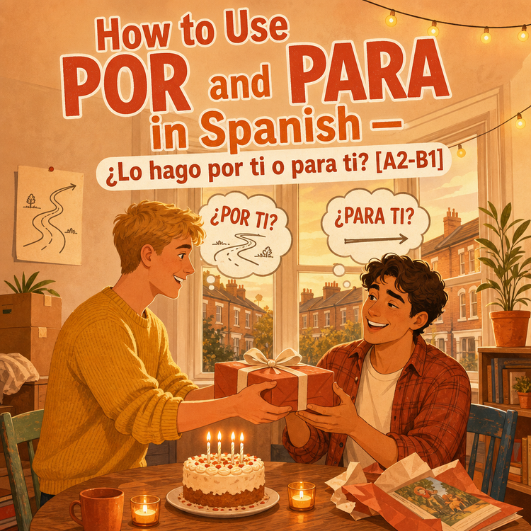 cover art for How to Use POR and PARA in Spanish — ¿Lo hago por ti o para ti? [A2-B1]