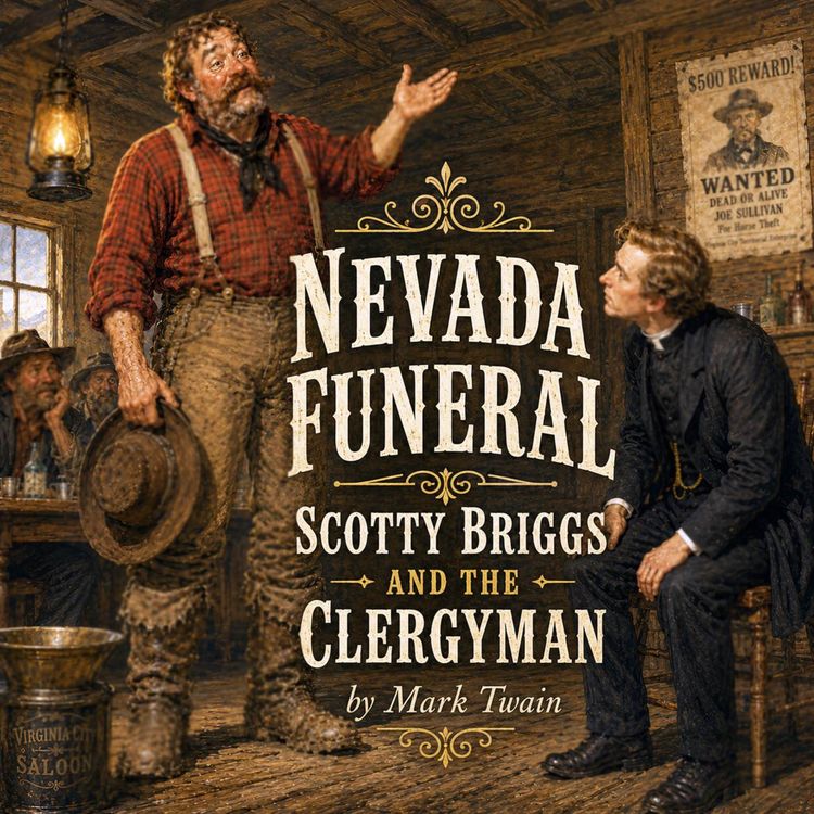 cover art for Nevada Funeral – Scotty Briggs and the Clergyman by Mark Twain