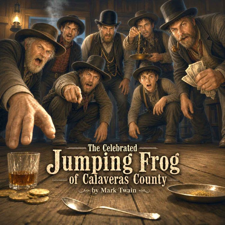 cover art for The Celebrated Jumping Frog of Calaveras County by Mark Twain