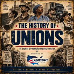 cover art for The History of Unions Presented by LaborForce Media