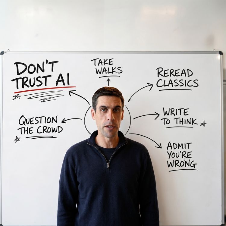 cover art for How To Think Better in the Age of AI (From the Stoics)