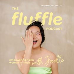 cover art for the fluffle podcast with Jocelle Koh