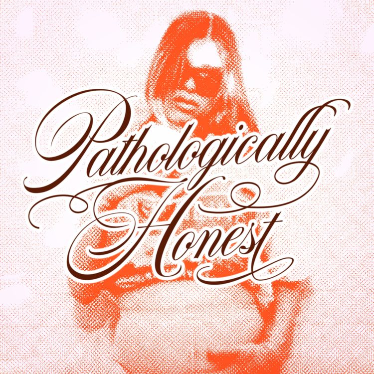 cover art for pathological honesty about messaging zuckerberg during a manic episode w/ Bec Charlwood